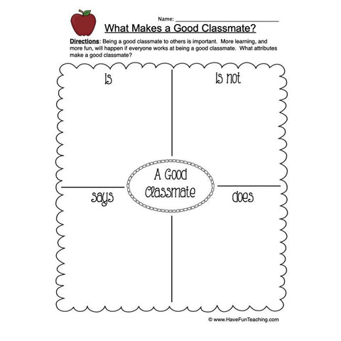 Good Classmate Worksheet