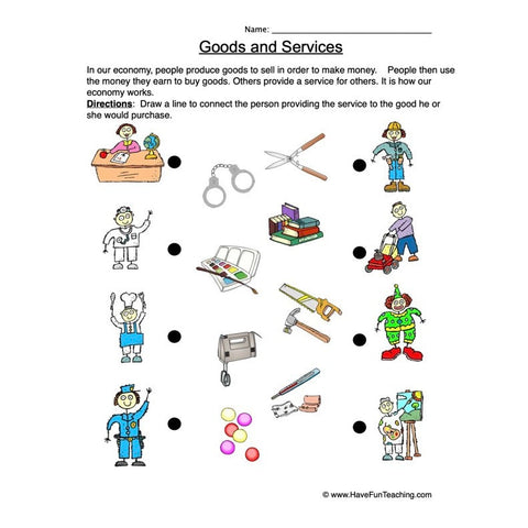 Goods and Services Worksheet