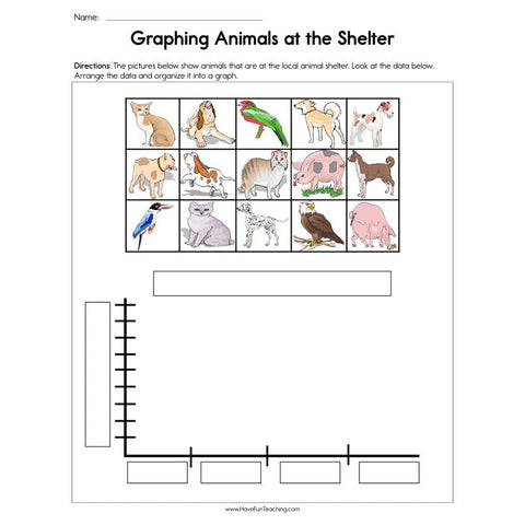 Graphing Animals at the Shelter Worksheet