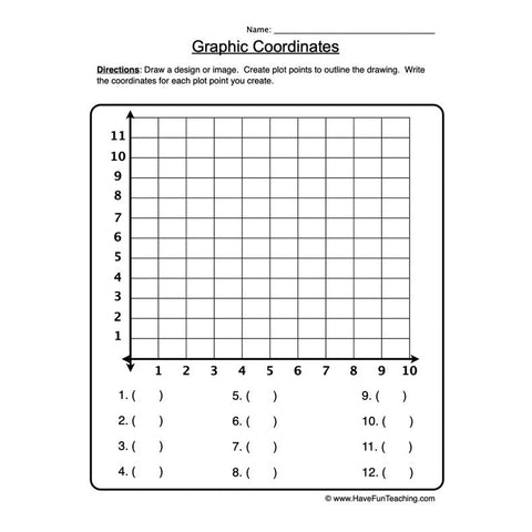 Graphing Coordinates Worksheet