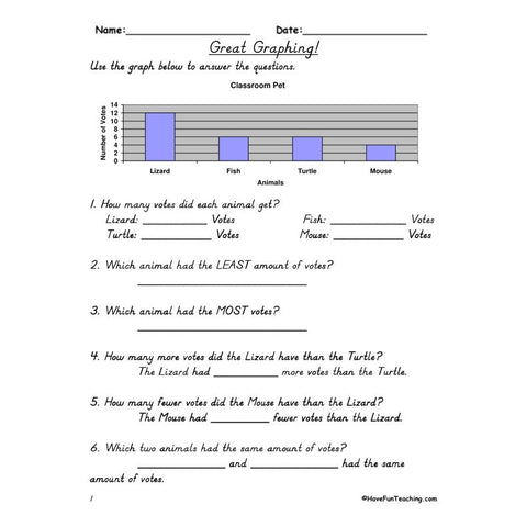 Great Graphing Worksheet