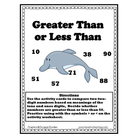 Greater Than Less Than Dolphin Game