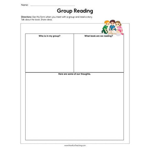 Group Reading Worksheet