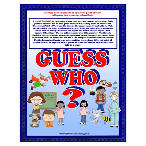 Guess Who Point of View Game