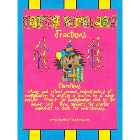 Happy Birthday Fractions Game