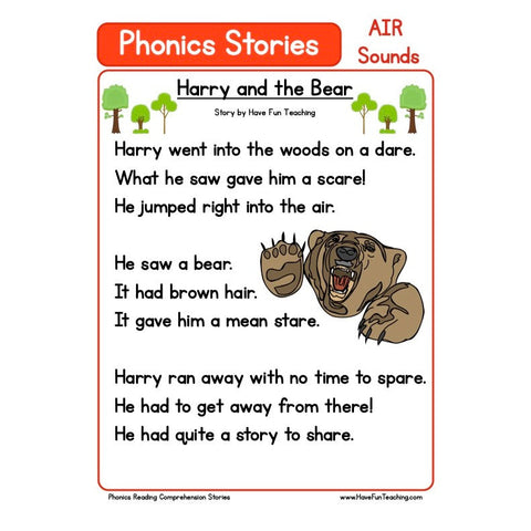 Harry Went Into the Woods on a Dare. Worksheet
