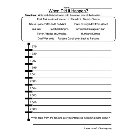 History Worksheet 2