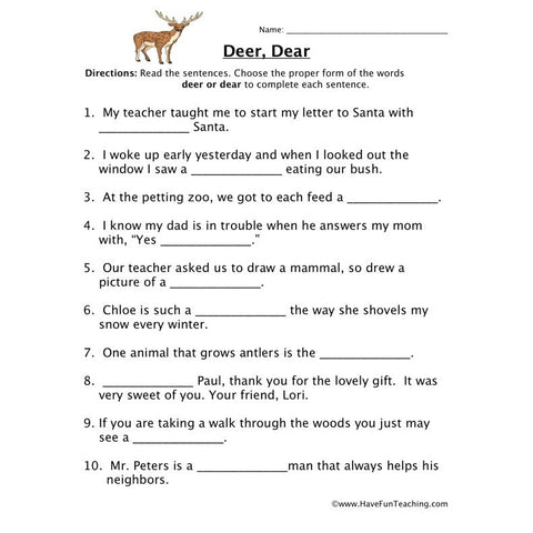 Homophones 2 Worksheet 2