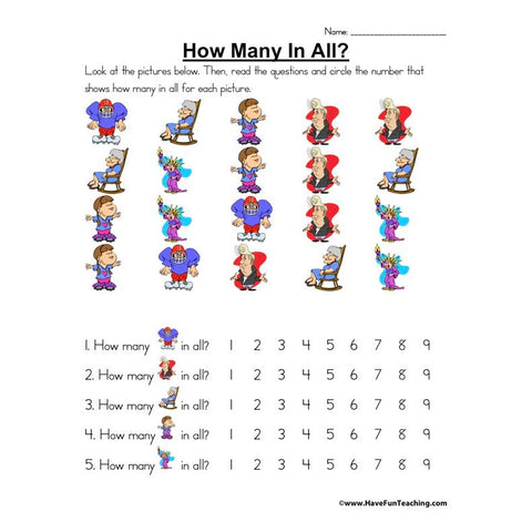 How Many Worksheets Worksheet