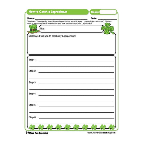 How to Catch a Leprechaun Worksheet