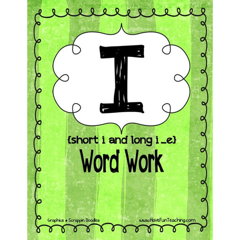 I Word Work Game