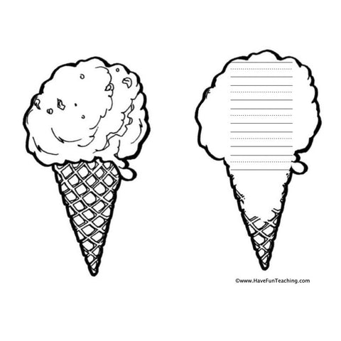 Ice Cream Shape Book Worksheet