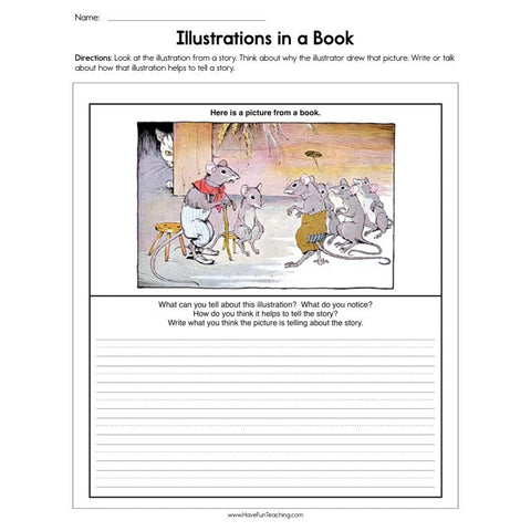 Illustrations in a Book Worksheet