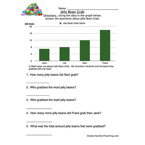Jelly Bean Data Worksheet