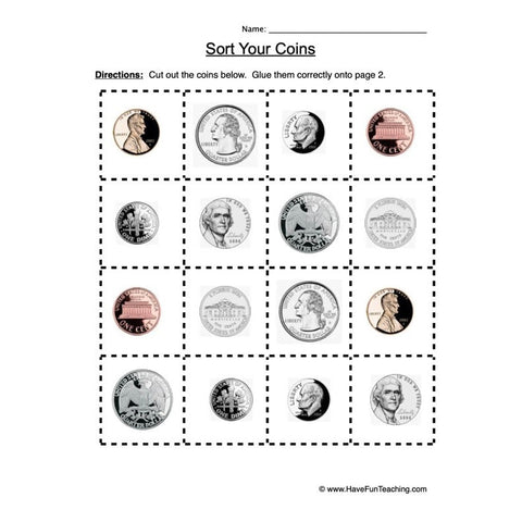 Know Coins Worksheet 2