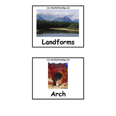 Landforms Flash Cards