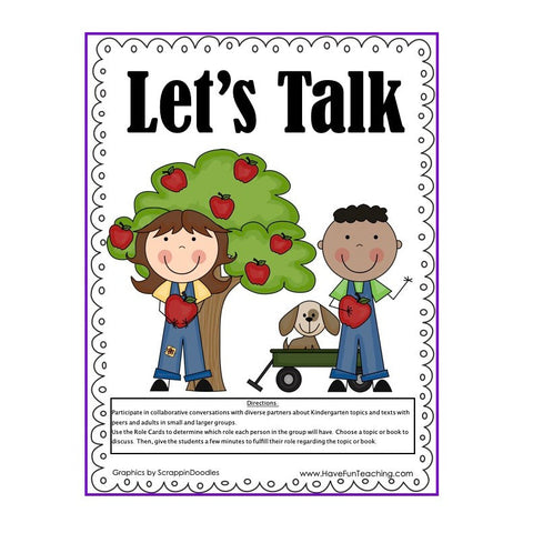 Lets Talk Classroom Speaking Game