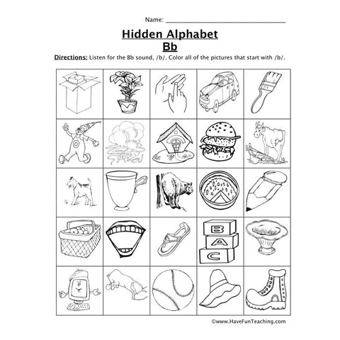 Letter B Sound Worksheet