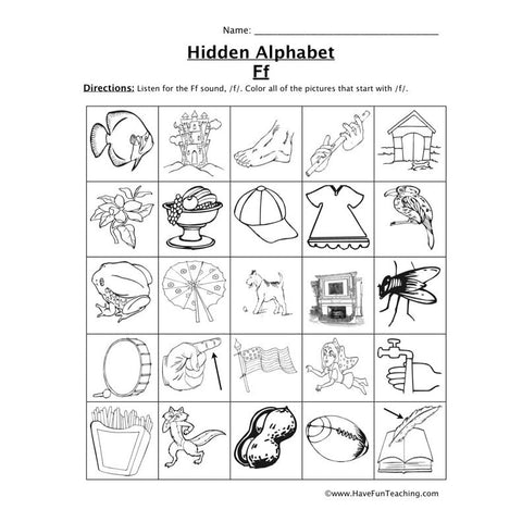 Letter F Sound Worksheet
