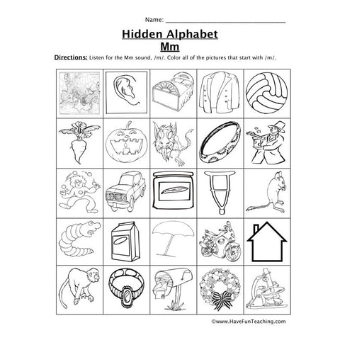 Letter M Sound Worksheet