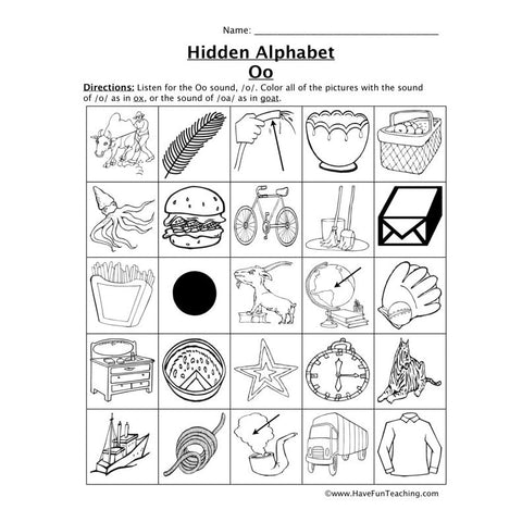 Letter O Sound Worksheet