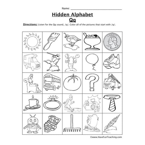 Letter Q Sound Worksheet
