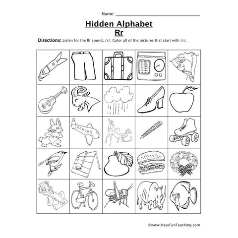 Letter R Sound Worksheet