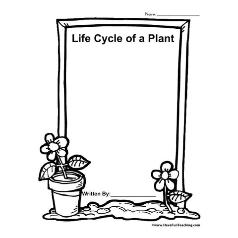 Life Cycle of a Plant Book Black and White Worksheet