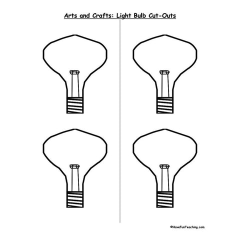 Light Bulb Cutouts Worksheet