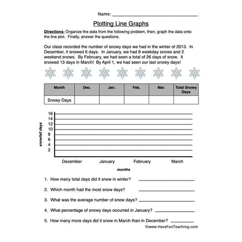 Line Graph Worksheet 2