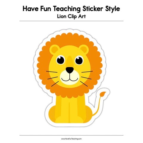 Lion Clip Art Worksheet
