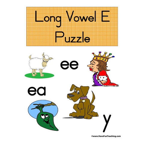 Long Vowel E Puzzle Worksheet