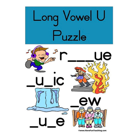 Long Vowel U Puzzle Worksheet