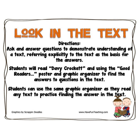 Look in the Text Reading Comprehension Game
