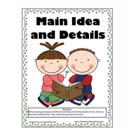 Main Idea and Details Game