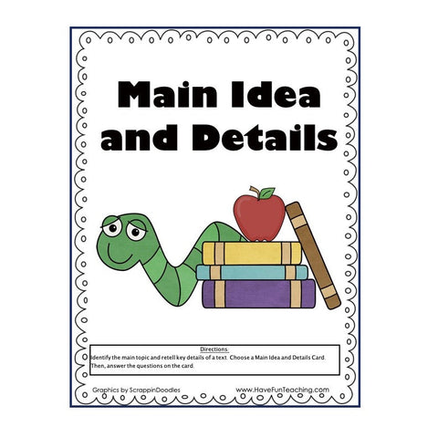 Main Idea and Details Reading Game