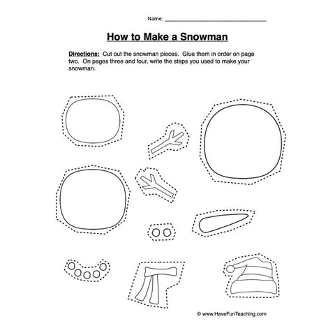 Make a Snowman Worksheet