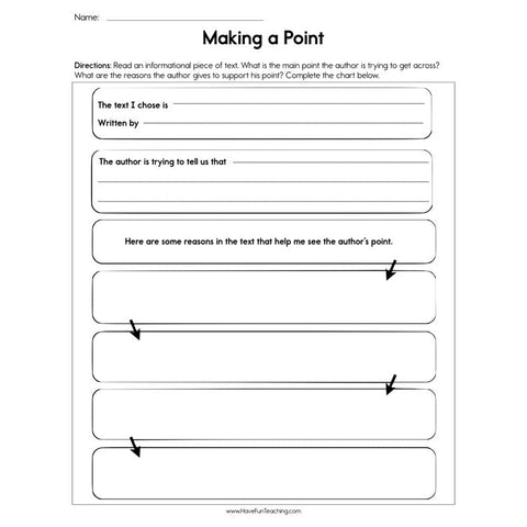 Making a Point Worksheet