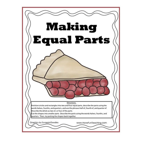Making Equal Parts Fractions Game