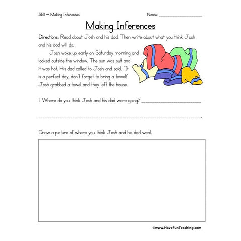 Making Inferences Worksheet