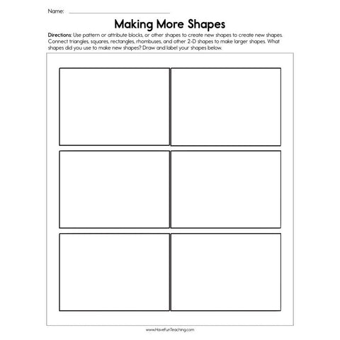 Making New Shapes Worksheet