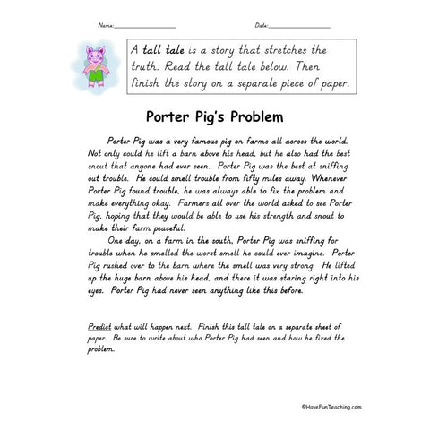 Making Predictions Conclusion Writing Worksheet