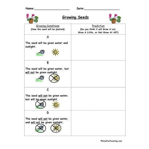 Making Predictions Plants Worksheet 2