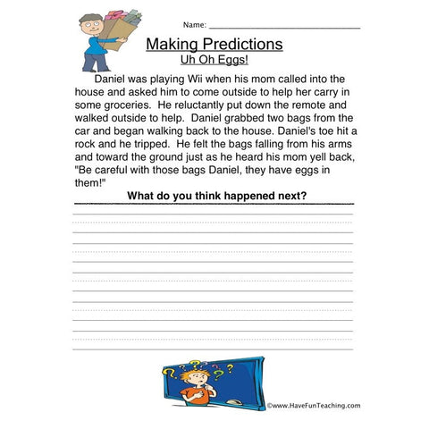 Making Predictions Worksheet 2