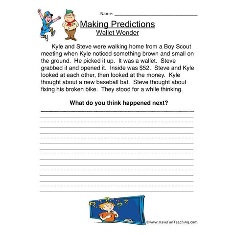 Making Predictions Worksheet 5