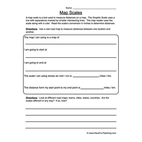 Map Worksheet