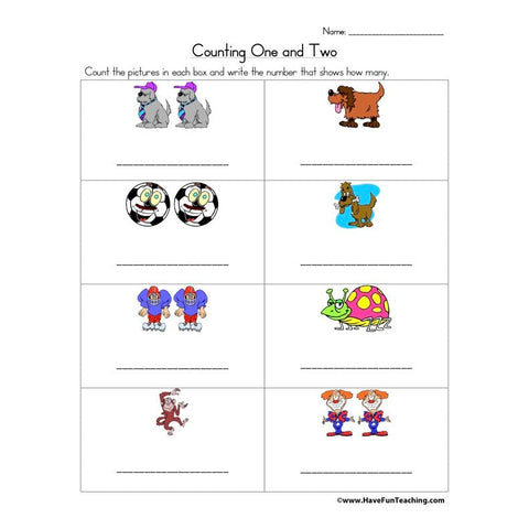 Math Counting Worksheets Worksheet