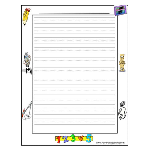Math Writing Paper Worksheet