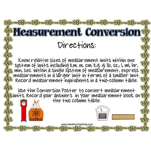 Measurement Conversion Game