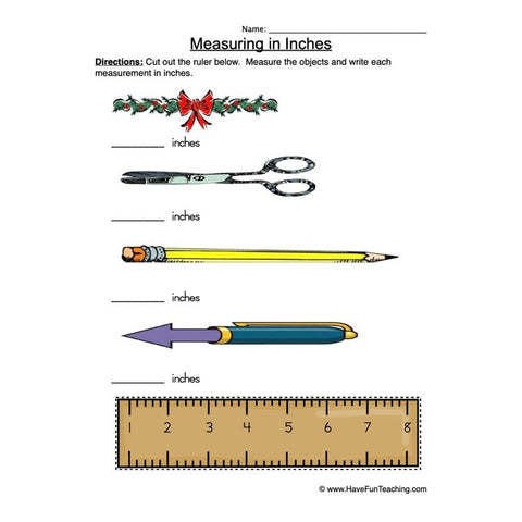 Measuring Worksheet
